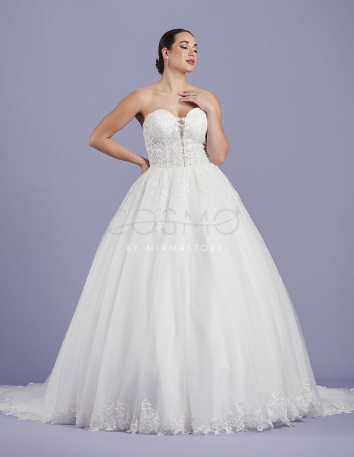 T252009 Alyssa - Whimsical English Netting and Lace A-line Gown